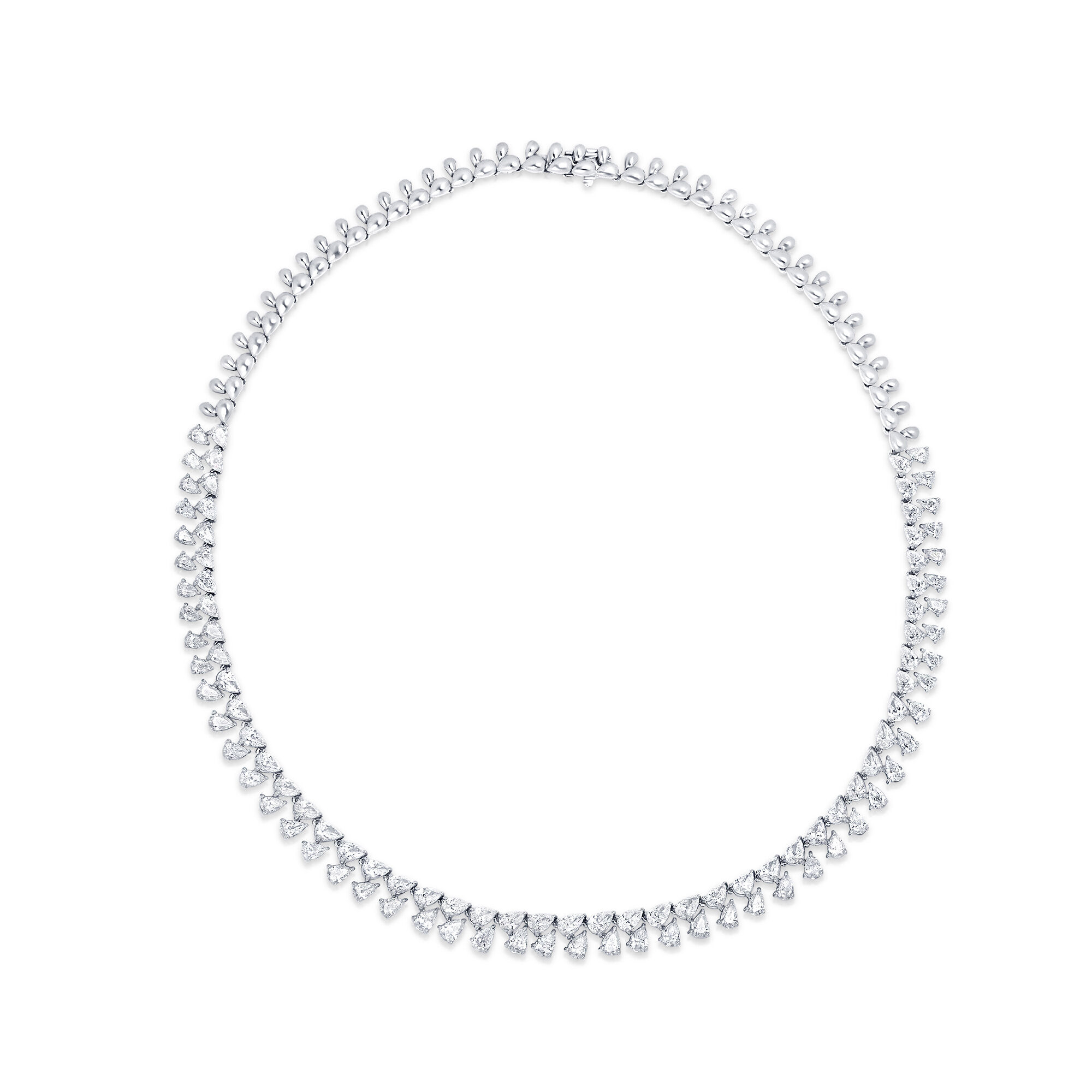 High Jewellery Signature Anniversary White Gold and Diamond Necklace Uneek NK5828AA
